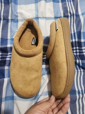 Tempur-pedic Tan Slip-On Suede-Style Comfort Slippers